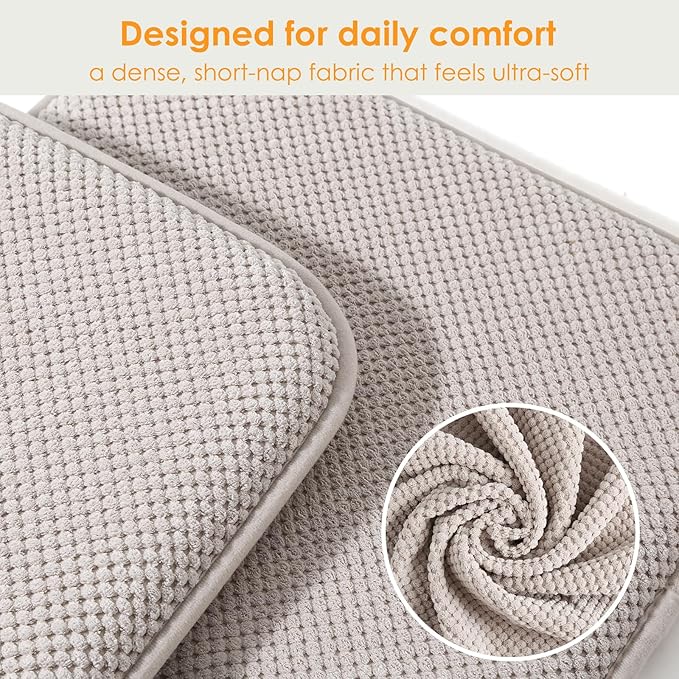 SWEMSTAR Chair Cushions - 15"*17" Kitchen Dining Chair Pads Foam Seat Cushion for Chairs Barstool Cushions Non Slip Seat Pad - Beige