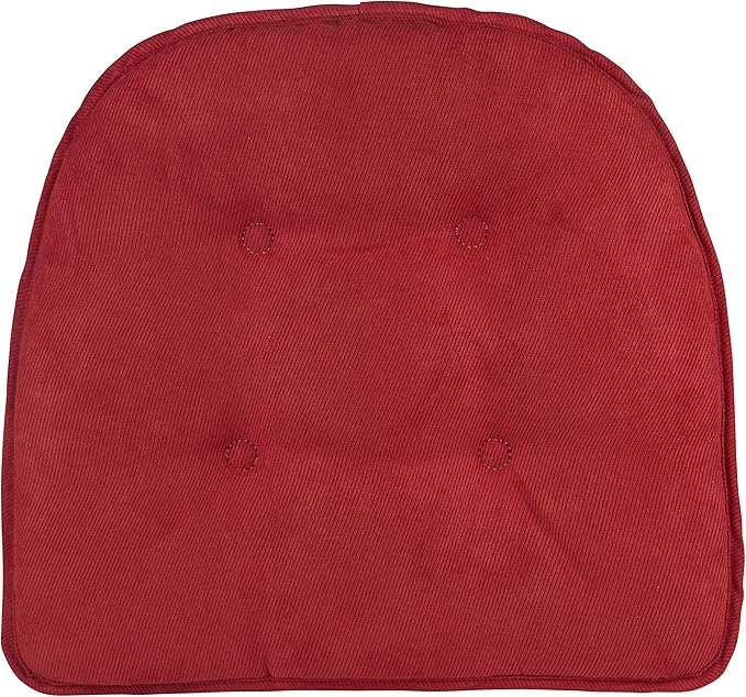 Non-Slip Chair Cushions, Assembled in USA, U-Shaped Skid-Proof Seat Pads for Dining Room, Kitchen, Office, 15"x16"