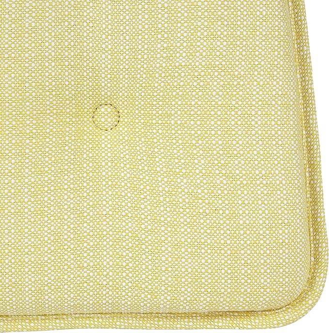Klear Vu Omega Non-Slip Chair Cushions, Assembled in USA, U-Shaped Skid-Proof Seat Pads for Dining Room, Kitchen, Office, 15"x16" 6 Pack Solid Yellow 6 Count