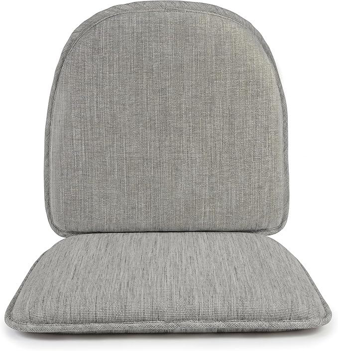 Klear Vu Raindrop The Gripper Non Slip Chair Cushions, Soft & Comfortable Seat Pad, Sitting Pillow for Kitchen, Dining or Office, 2 Count (Pack of 1), Steel Gray