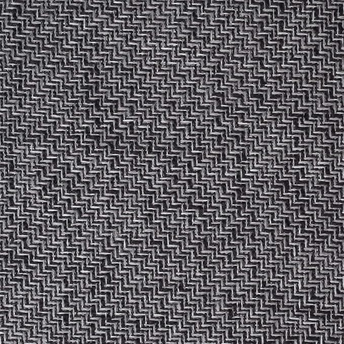 Sweet Home Collection Chair Cushion Memory Foam Pads with Ties Honeycomb Pattern Slip Non Skid Rubber Back Rounded Square 16" x 16" Seat Cover, Herringbone Black