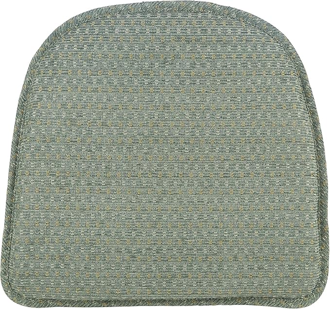 Klear Vu Raindrop The Gripper Non Slip Chair Cushions, Soft & Comfortable Seat Pad, Sitting Pillow for Kitchen, Dining or Office, 8 Count (Pack of 1), Celadon