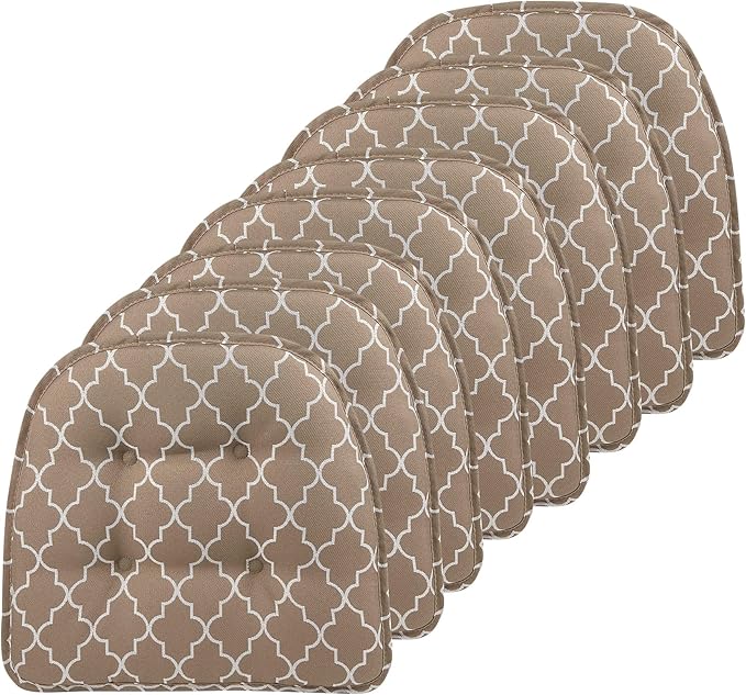 Non-Slip Chair Cushions, Assembled in USA, U-Shaped Skid-Proof Seat Pads for Dining Room, Kitchen, Office, 15"x16"