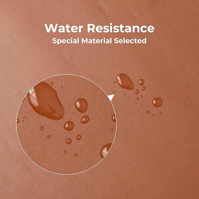 SenseAGE Leather Desk Protector Mat, Large Mouse Pad, Natural Rubber Non-Slip PU Leather Desk Blotter, Home and Office (31.5' x 15.8', Brown)