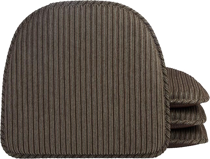Klear Vu Raindrop The Gripper Non Slip Chair Cushions, Soft & Comfortable Seat Pad, Sitting Pillow for Kitchen, Dining or Office, 4 Count (Pack of 1), Nikita Taupe