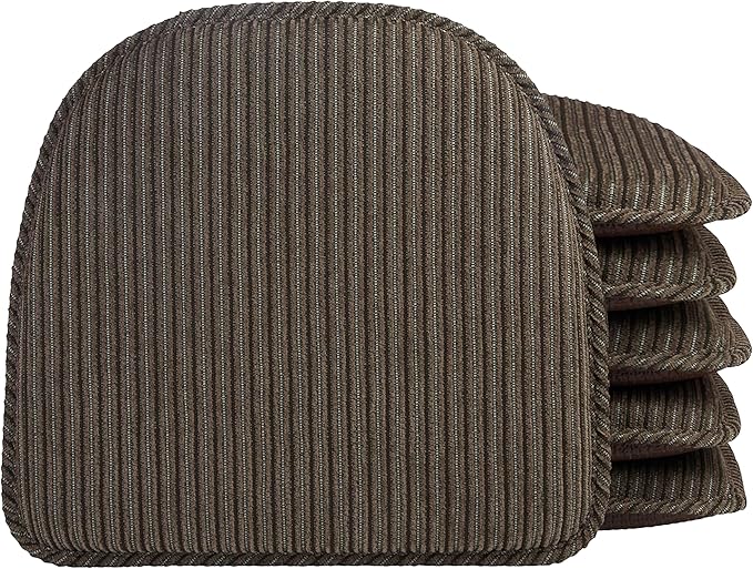 Klear Vu Raindrop The Gripper Non Slip Chair Cushions, Soft & Comfortable Seat Pad, Sitting Pillow for Kitchen, Dining or Office, 6 Count (Pack of 1), 06 Taupe