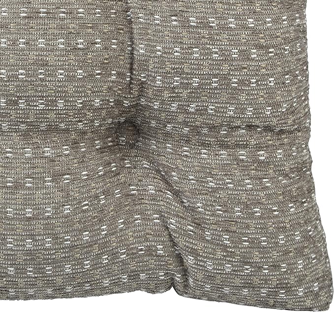 Klear Vu Gripper Overstuffed Universal Non-Slip Dining Chair Cushions for Kitchen Decor or Office Use, U-Shaped Skid-Proof Seat Pad, 15x15 Inches, 4 Count (Pack of 1), Ditzy Dot Dove Gray