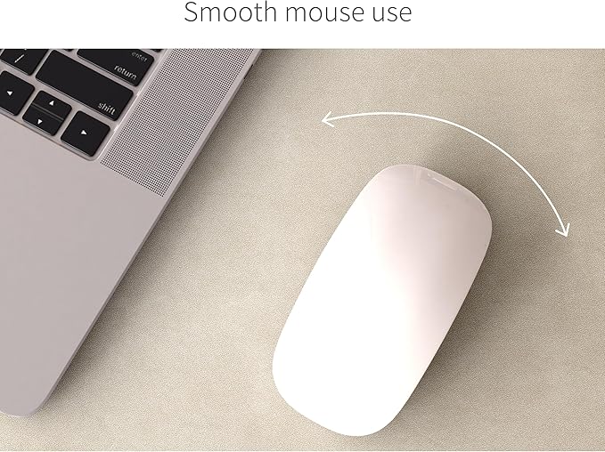 RENMTURE Desk Pad, Cork & PU Leather Desk Mat, Large Mouse pad, Non-Slip Desk Protector and Blotter, Waterproof Writing Pad, Desk Accessories and Organizers for Home Office (Golden,32"x16")