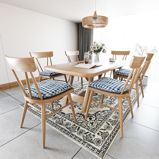 Non-Slip Chair Cushions, Assembled in USA, U-Shaped Skid-Proof Seat Pads for Dining Room, Kitchen, Office, 15"x16"