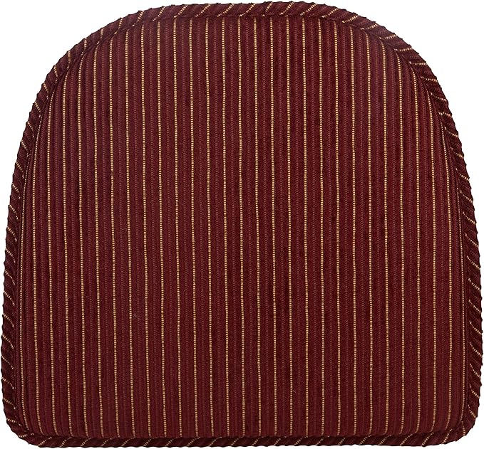 Klear Vu Raindrop The Gripper Non Slip Chair Cushions, Soft & Comfortable Seat Pad, Sitting Pillow for Kitchen, Dining or Office, 4 Count (Pack of 1), Nikita Red
