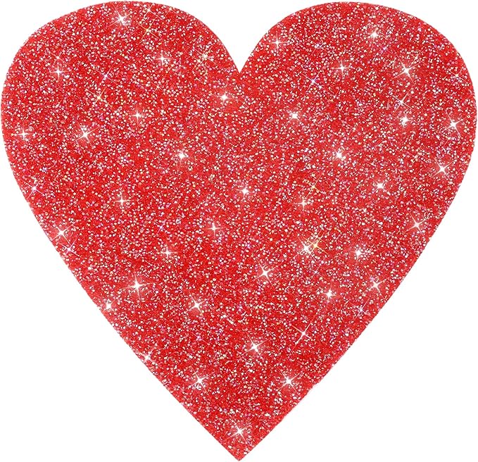Red Heart Rhinestones 15 Inches Table Mat Valentines Day Decoration Placemat for Centerpiece Dining Table Love Home Family Together Gifts for Her
