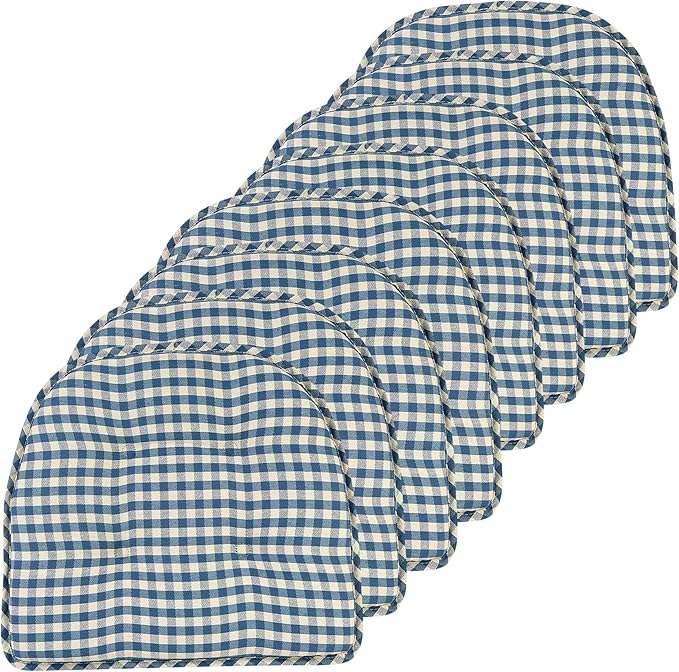 Non-Slip Chair Cushions, Assembled in USA, U-Shaped Skid-Proof Seat Pads for Dining Room, Kitchen, Office, 15"x16"