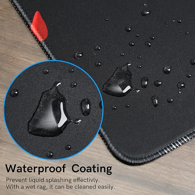GMKWTL Large Gaming Mouse Pad for Desk, Black Plum Blossoms XXL Mouse Pad, 35.4x15.7 Inch, Waterproof, Non-Slip Rubber Base