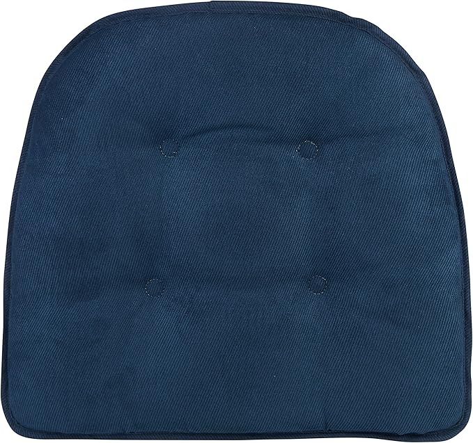 Non-Slip Chair Cushions, Assembled in USA, U-Shaped Skid-Proof Seat Pads for Dining Room, Kitchen, Office, 15"x16"