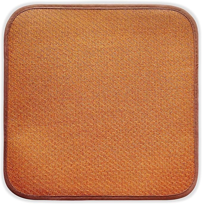 Double-Sided Cooling Rattan Seat Cushion, Summer Breathable Chair Mat for Dining and Office Chairs SC-1 (1, Brown, 45 * 45cm)