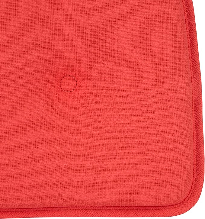 Klear Vu Omega Non-Slip Chair Cushions, Assembled in USA, U-Shaped Skid-Proof Seat Pads for Dining Room, Kitchen, Office, 15"x16" 2 Pack Solid Coral 2 Count