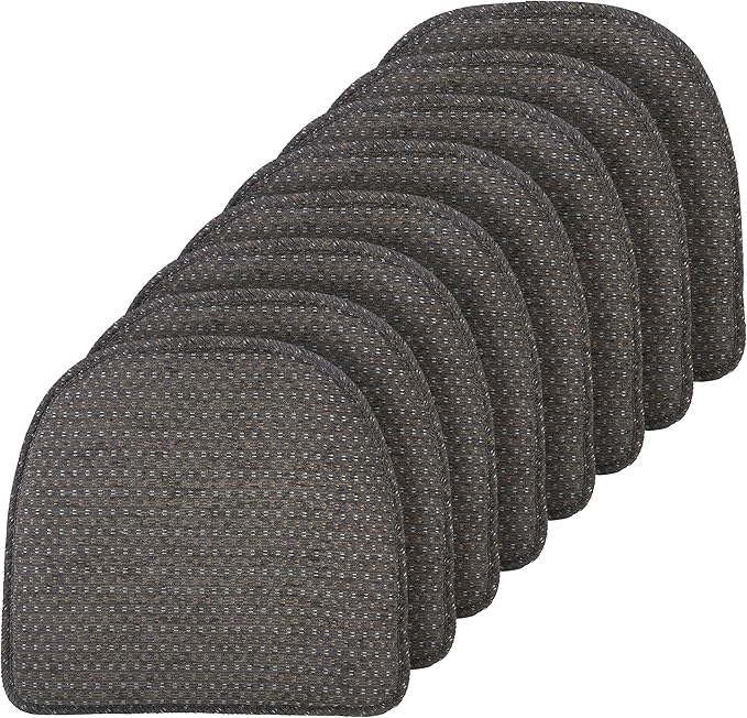 Klear Vu Raindrop The Gripper Non Slip Chair Cushions, Soft & Comfortable Seat Pad, Sitting Pillow for Kitchen, Dining or Office, 8 Count (Pack of 1), 04 Gray