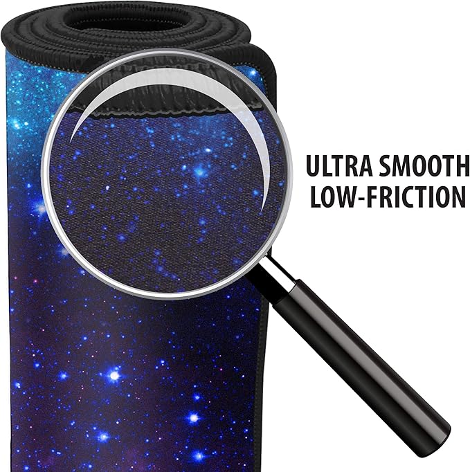 ENHANCE Extended Large Gaming Mouse Pad - XXL Mouse Mat (31.5" x 13.75") Anti-Fray Stitching for Professional Esports with Low-Friction Tracking Surface and Non-Slip Backing (Galaxy)