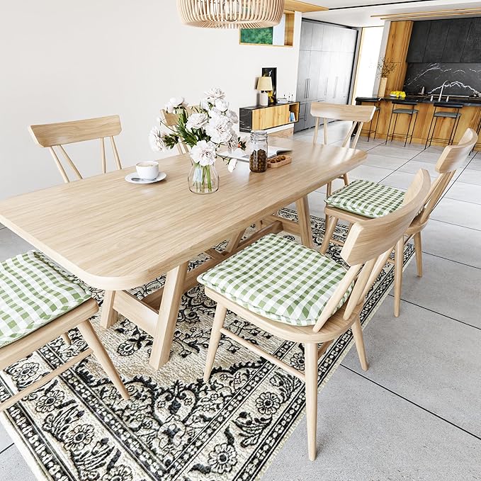 Non-Slip Chair Cushions, Assembled in USA, U-Shaped Skid-Proof Seat Pads for Dining Room, Kitchen, Office, 15"x16"