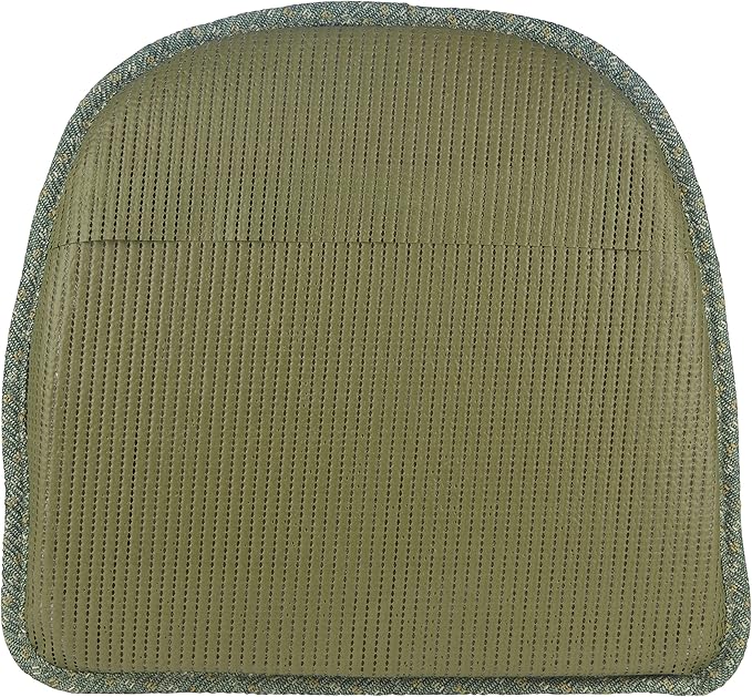 Klear Vu Raindrop, The Gripper Non Slip Chair Cushions, Soft & Comfortable Seat Pad, Sitting Pillow for Kitchen, Dining or Office, 2 Count (Pack of 1), Raindrops Celadon