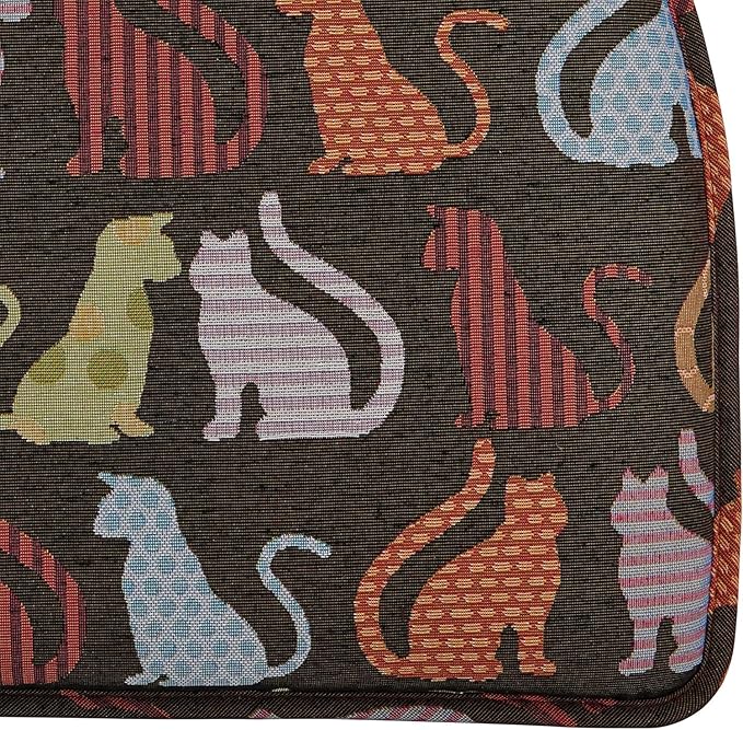 Klear Vu Raindrop The Gripper Non Slip Chair Cushions, Soft & Comfortable Seat Pad, Sitting Pillow for Kitchen, Dining or Office, 8 Count (Pack of 1), Cats