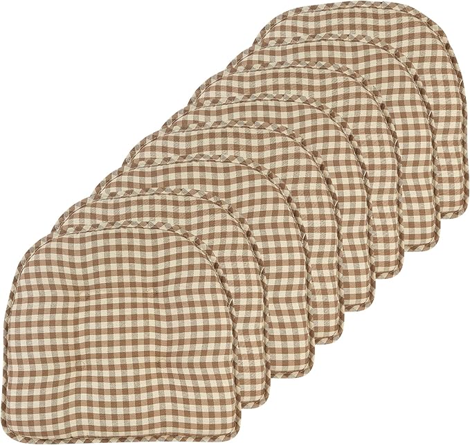 Non-Slip Chair Cushions, Assembled in USA, U-Shaped Skid-Proof Seat Pads for Dining Room, Kitchen, Office, 15"x16"