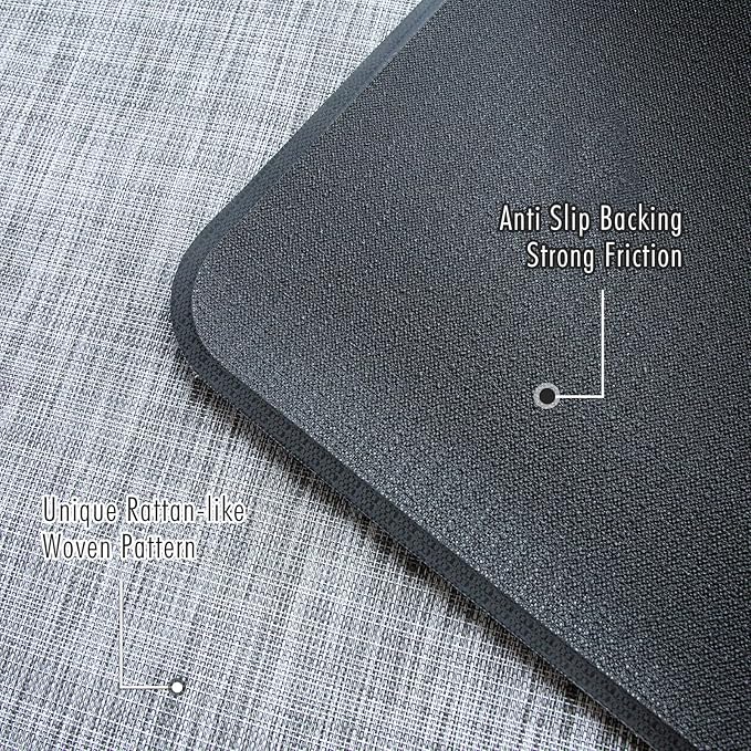 Wansimoo Office Chair Mat for Hardwood and Tile Floor, 48"x55" Floor Mat, Heavy Duty Computer Gaming Chair Mat, Anti-Slip, Non- Curve, Desk Chair Mat,Floor Protector for Home Office(Grey)