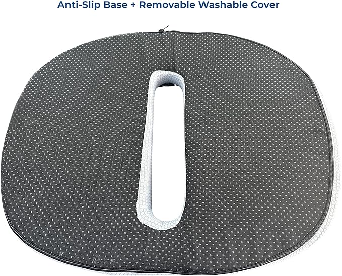 Seat Cushion for Tailbone & Coccyx Pain Relief – Orthopedic Memory Foam for Office Chair, Car & Wheelchair | Sciatica & Back Support | Non-Slip Breathable Washable Cover | Posture & Pressure Support