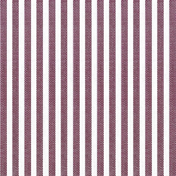 AAAAAcessories D-Shaped Chair Cushions, 2" Thick Dining Chair Pads with Ties and Removable, Machine-Washable Cover, 17" x 16", Set of 6, Pinstripe Red