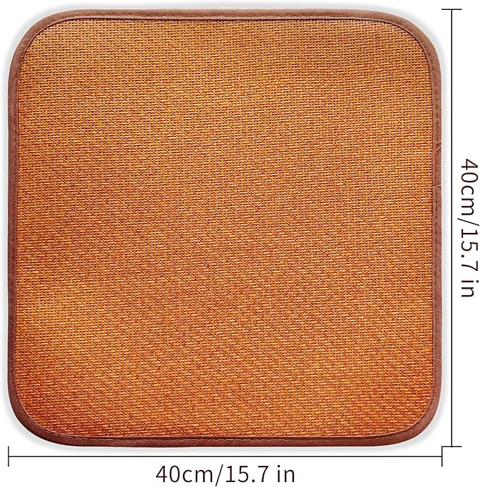 Double-Sided Cooling Rattan Seat Cushion, Summer Breathable Chair Mat for Dining and Office Chairs SC-1 (1, Brown, 40 * 40cm)