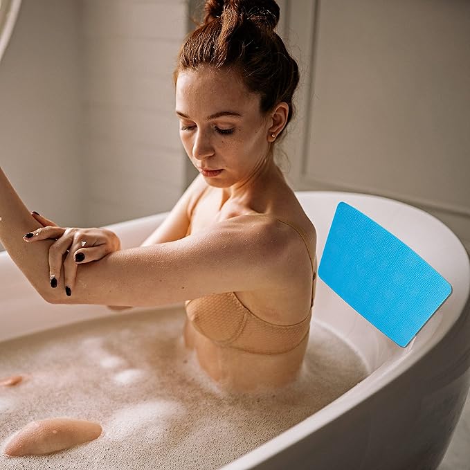 Non Slip Mat for Shower Stool, Shower Chair Pad with Adhesive Backing, Waterproof Quick Dry Cushion Anti Skid Uneven Patterns, Cover Shower Bench, Bath Chair, Bathroom Bathtub Shower Seating Mat