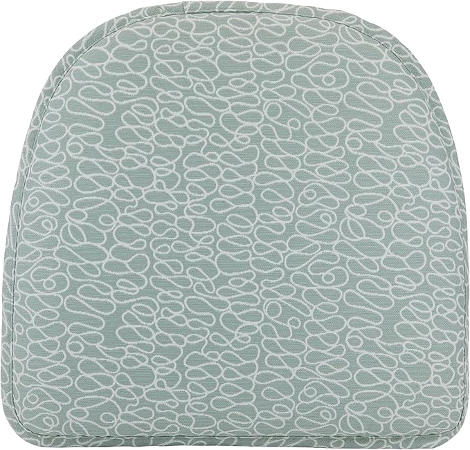 Klear Vu Raindrop The Gripper Non Slip Chair Cushions, Soft & Comfortable Seat Pad, Sitting Pillow for Kitchen, Dining or Office, 2 Count (Pack of 1), Scribble Spa