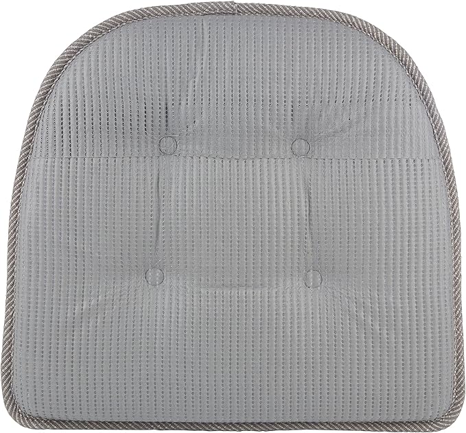 Non-Slip Chair Cushions, Assembled in USA, U-Shaped Skid-Proof Seat Pads for Dining Room, Kitchen, Office, 15"x16"
