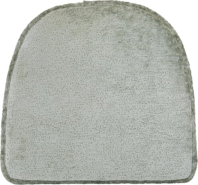 Klear Vu Raindrop The Gripper Non Slip Chair Cushions, Soft & Comfortable Seat Pad, Sitting Pillow for Kitchen, Dining or Office, 8 Count (Pack of 1), Celadon