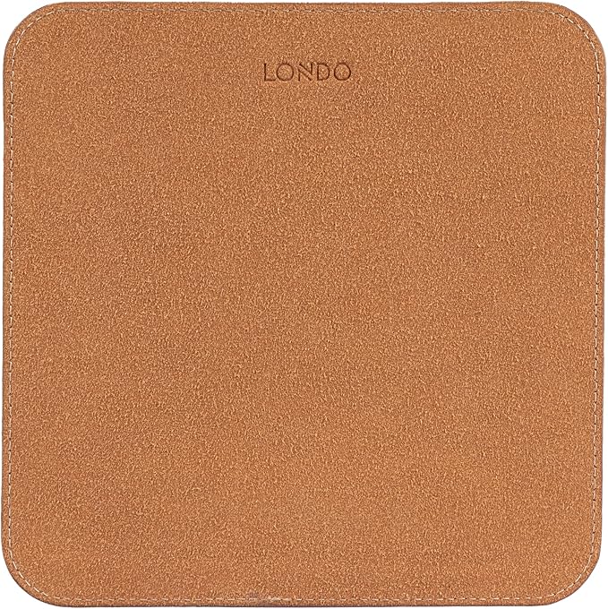 Londo Top Grain Leather Mouse Pad with Wrist Rest – Ergonomic Support, Non-Slip Base, Smooth Surface