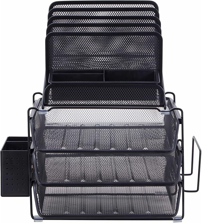 Lorell Divided 4-Tier Desktop Organizer