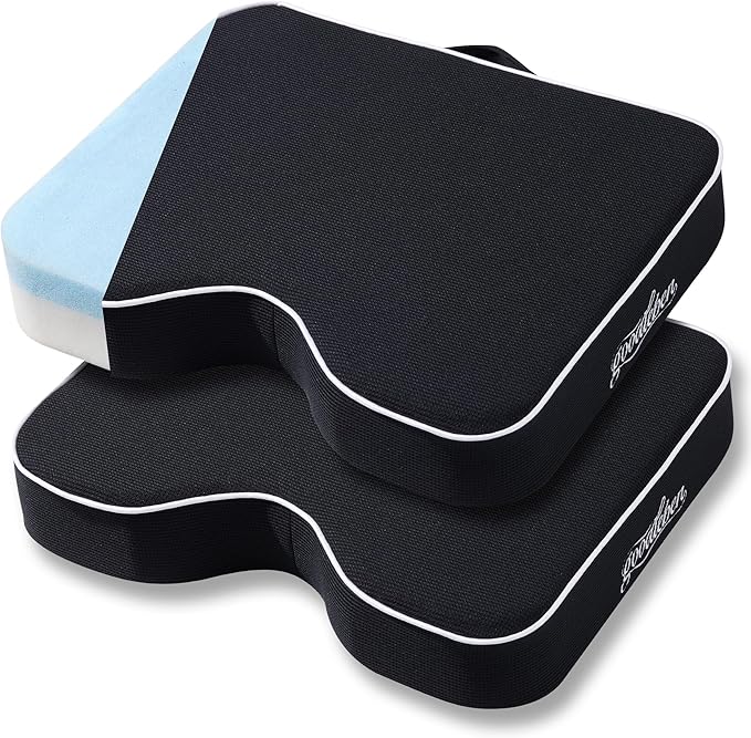 Stadium Cushion with Dual-Layer Foam (30D Support + 40D Memory), High Elasticity & Breathable, Waterproof Thick Bleacher Pad for Long Games, Portable for Outdoor Indoor Seating