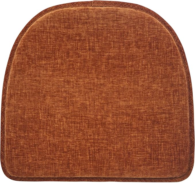 Klear Vu Raindrop The Gripper Non Slip Chair Cushions, Soft & Comfortable Seat Pad, Sitting Pillow for Kitchen, Dining or Office, 6 Count (Pack of 1), Cayenne
