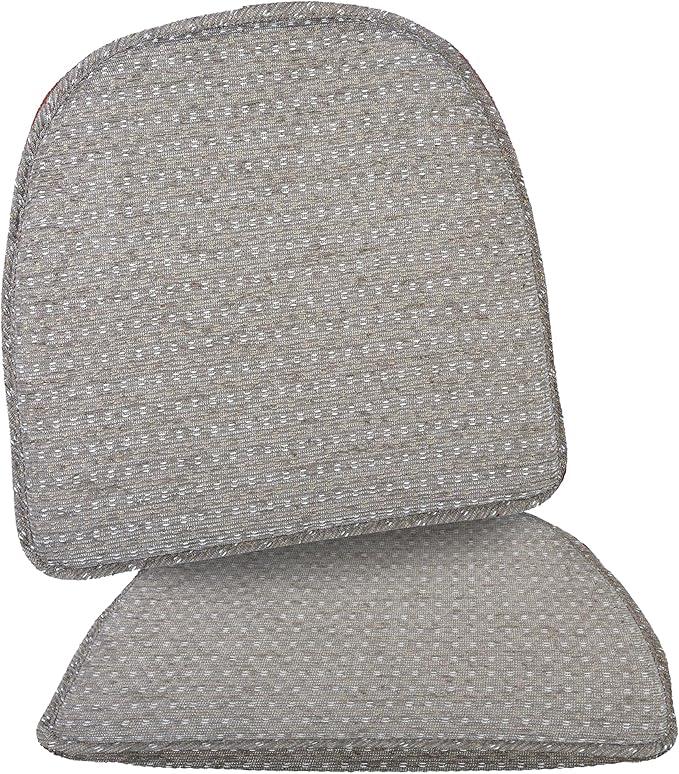 Klear Vu Raindrop The Gripper Non Slip Chair Cushions, Soft & Comfortable Seat Pad, Sitting Pillow for Kitchen, Dining or Office, 2 Count (Pack of 1), Dove
