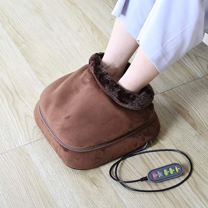 Snailax 3-in-1 Foot Warmer & Back Massager and Foot Massager with Heat, Foot Heater with Vibration Massage and 2 Settings Heat, Feet Warmers Massager for Foot,Leg,Back