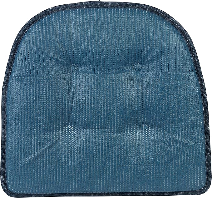 Non-Slip Chair Cushions, Assembled in USA, U-Shaped Skid-Proof Seat Pads for Dining Room, Kitchen, Office, 15"x16"