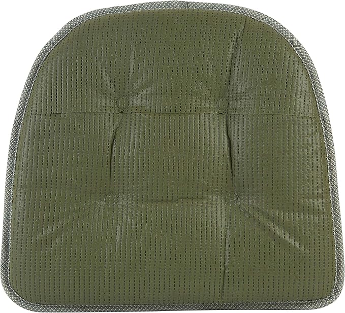 Non-Slip Chair Cushions, Assembled in USA, U-Shaped Skid-Proof Seat Pads for Dining Room, Kitchen, Office, 15"x16"