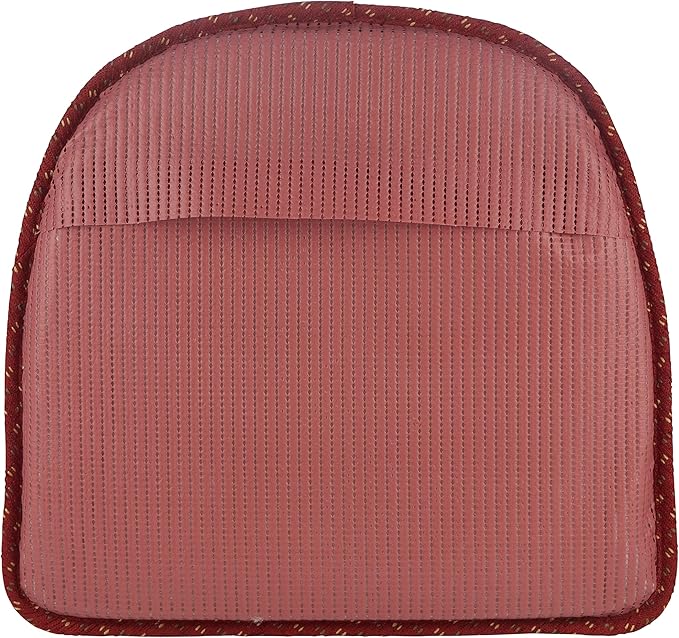 Klear Vu Raindrop The Gripper Non Slip Chair Cushions, Soft & Comfortable Seat Pad, Sitting Pillow for Kitchen, Dining or Office, 2 Count (Pack of 1), 01 Red