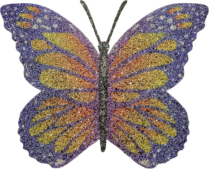 Purple Butterfly Placemat, Colorful Rhinestones Bling Glitter Place Mat for Home Kitchen Table Decoration, Butterfly Gifts for Women Mom (Purple,1 PCS)