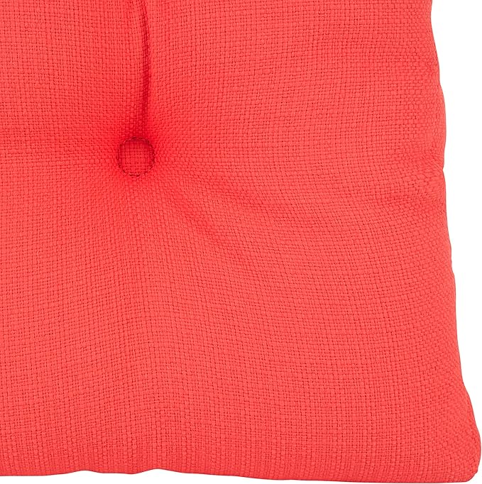 Klear Vu Gripper Overstuffed Universal Non-Slip Dining Chair Cushions for Kitchen Decor or Office Use, U-Shaped Skid-Proof Seat Pad, 15x15 Inches, 4 Count (Pack of 1), Solid Coral