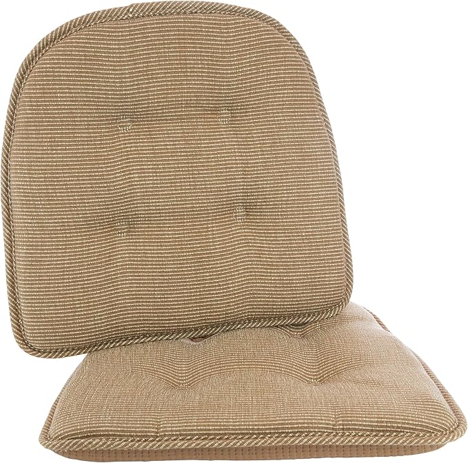 Non-Slip Chair Cushions, Assembled in USA, U-Shaped Skid-Proof Seat Pads for Dining Room, Kitchen, Office, 15"x16"