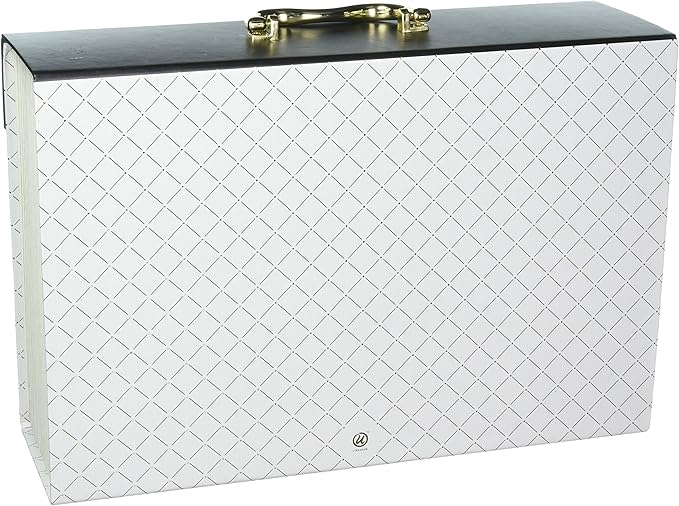 U Brands Modern-Noir Expandable File 19 Pocket, White (201A0206)