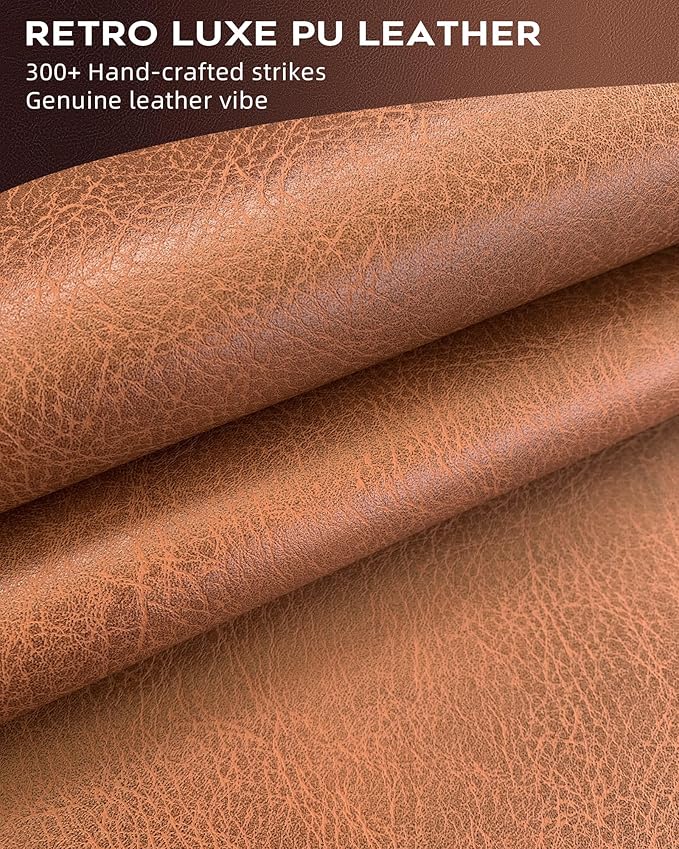 Retro Luxe Leather Desk Pad Protector,Mouse Pad and Keyboard Mat,Office Desk Mat,Dual-Sided Design,Waterproof Desk Writing Pad for Office and Home (Saddle Brown, 31.5" x 15.8")