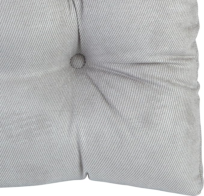 Klear Vu Gripper Overstuffed Universal Non-Slip Dining Chair Cushions for Kitchen Decor or Office Use, U-Shaped Skid-Proof Seat Pad, 15x15 Inches, 4 Count (Pack of 1), Linear Gray