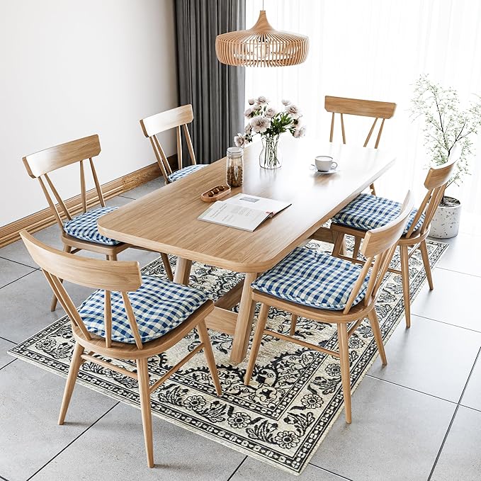 Non-Slip Chair Cushions, Assembled in USA, U-Shaped Skid-Proof Seat Pads for Dining Room, Kitchen, Office, 15"x16"
